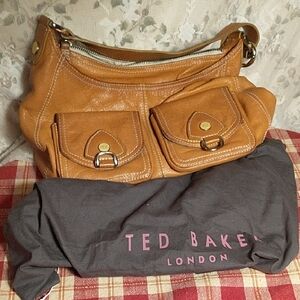 Ted Baker London pebbled Leather tan Hobo shoulder Bag